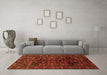 Machine Washable Persian Orange Traditional Area Rugs in a Living Room, wshtr81org