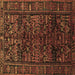 Square Machine Washable Persian Brown Traditional Rug, wshtr81brn