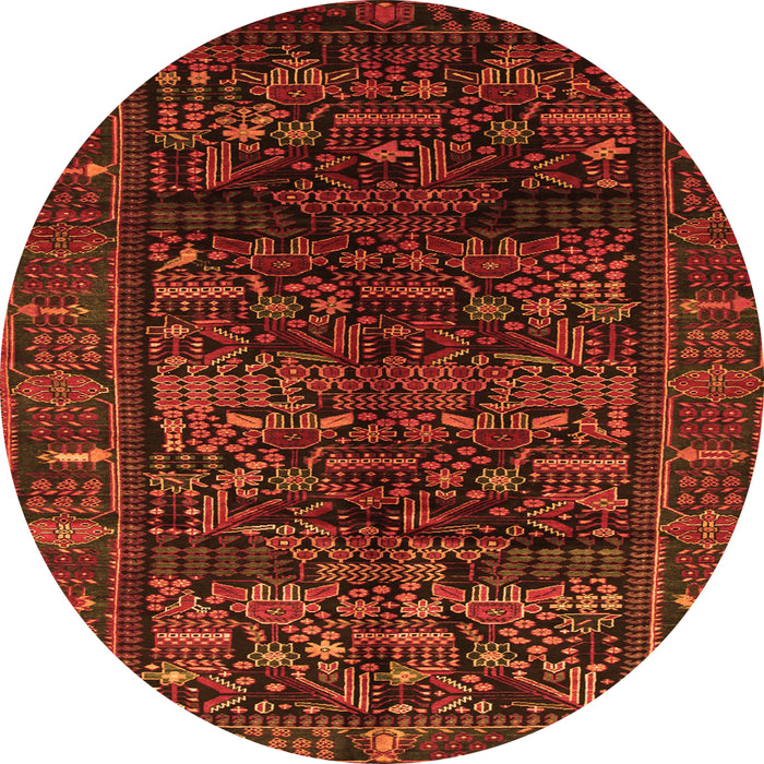 Machine Washable Persian Orange Traditional Area Rugs, wshtr81org