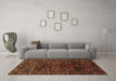 Machine Washable Persian Brown Traditional Rug in a Living Room,, wshtr81brn