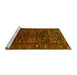 Sideview of Machine Washable Persian Yellow Traditional Rug, wshtr81yw