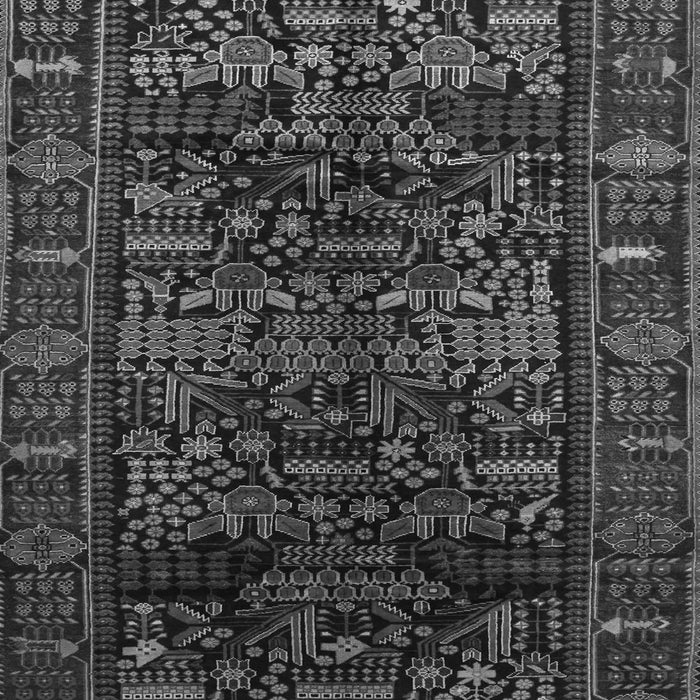 Serging Thickness of Machine Washable Persian Gray Traditional Rug, wshtr81gry