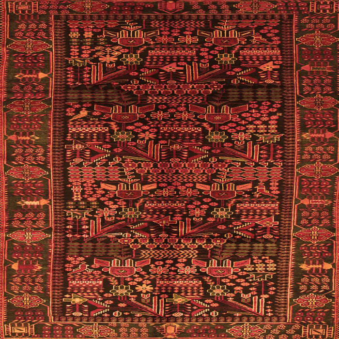 Serging Thickness of Persian Orange Traditional Rug, tr81org