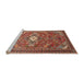 Sideview of Machine Washable Traditional Tomato Red Rug, wshtr82