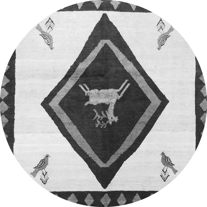 Square Persian Gray Traditional Rug, tr820gry