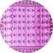 Round Persian Purple Traditional Rug, tr821pur