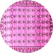 Round Persian Pink Traditional Rug, tr821pnk