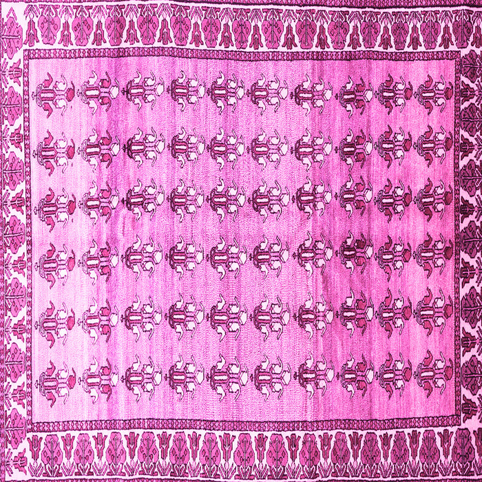 Square Machine Washable Persian Pink Traditional Rug, wshtr821pnk