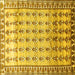 Square Machine Washable Persian Yellow Traditional Rug, wshtr821yw