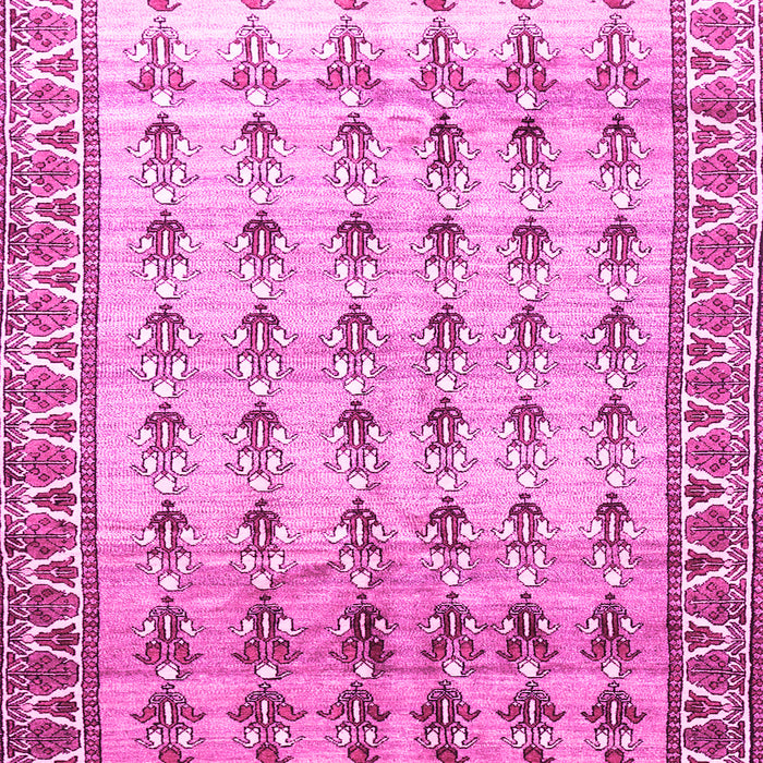 Machine Washable Persian Pink Traditional Rug, wshtr821pnk