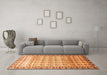 Machine Washable Persian Orange Traditional Area Rugs in a Living Room, wshtr821org