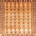 Serging Thickness of Persian Orange Traditional Rug, tr821org