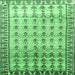 Square Machine Washable Persian Emerald Green Traditional Area Rugs, wshtr821emgrn