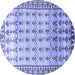 Round Persian Blue Traditional Rug, tr821blu