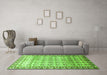 Machine Washable Persian Green Traditional Area Rugs in a Living Room,, wshtr821grn