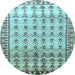 Round Persian Light Blue Traditional Rug, tr821lblu