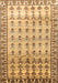 Machine Washable Persian Brown Traditional Rug, wshtr821brn