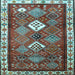 Square Persian Light Blue Traditional Rug, tr822lblu