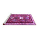 Sideview of Machine Washable Persian Purple Traditional Area Rugs, wshtr822pur