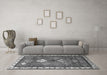 Machine Washable Persian Gray Traditional Rug in a Living Room,, wshtr822gry