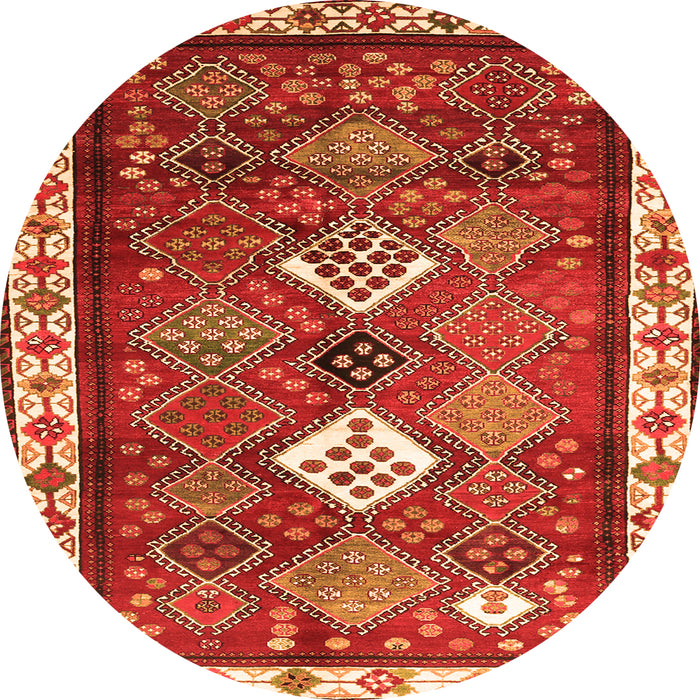 Square Persian Orange Traditional Rug, tr822org