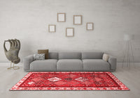 Machine Washable Persian Red Traditional Rug, wshtr822red
