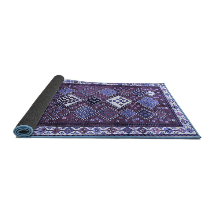Sideview of Persian Blue Traditional Rug, tr822blu