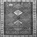 Round Machine Washable Persian Gray Traditional Rug, wshtr822gry