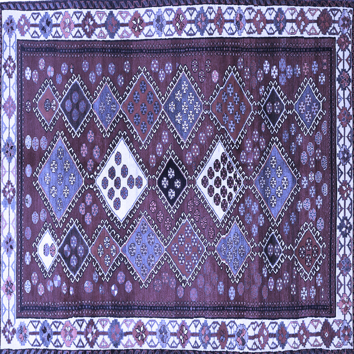 Square Persian Blue Traditional Rug, tr822blu