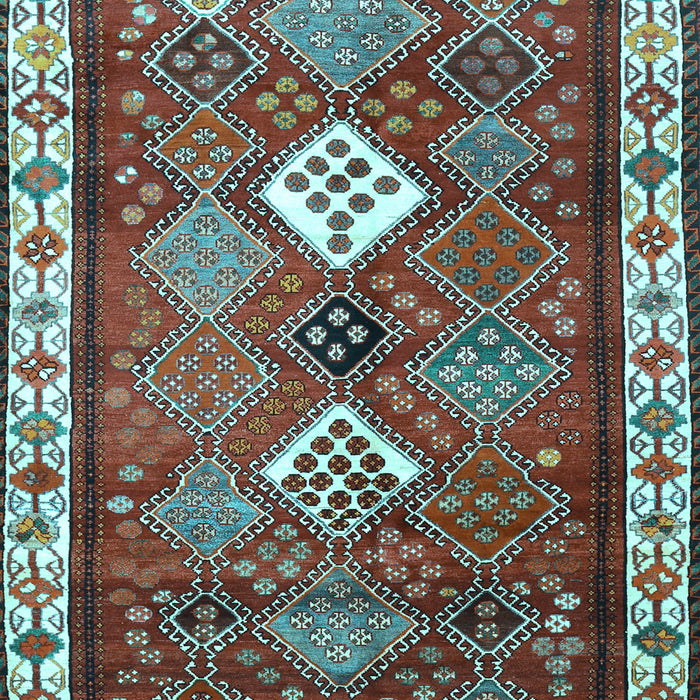 Machine Washable Persian Light Blue Traditional Rug, wshtr822lblu