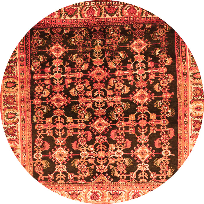 Square Persian Orange Traditional Rug, tr823org