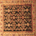 Square Persian Brown Traditional Rug, tr823brn