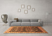 Machine Washable Persian Brown Traditional Rug in a Living Room,, wshtr823brn