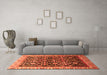 Machine Washable Persian Orange Traditional Area Rugs in a Living Room, wshtr823org