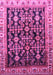 Machine Washable Persian Purple Traditional Area Rugs, wshtr823pur