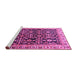 Sideview of Machine Washable Persian Purple Traditional Area Rugs, wshtr823pur