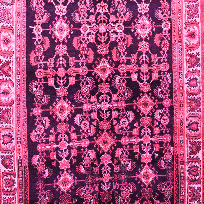 Machine Washable Persian Pink Traditional Rug, wshtr823pnk