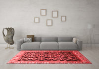 Machine Washable Persian Red Traditional Rug, wshtr823red