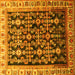 Square Persian Yellow Traditional Rug, tr823yw