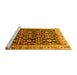 Sideview of Machine Washable Persian Yellow Traditional Rug, wshtr823yw