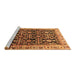 Sideview of Machine Washable Persian Brown Traditional Rug, wshtr823brn