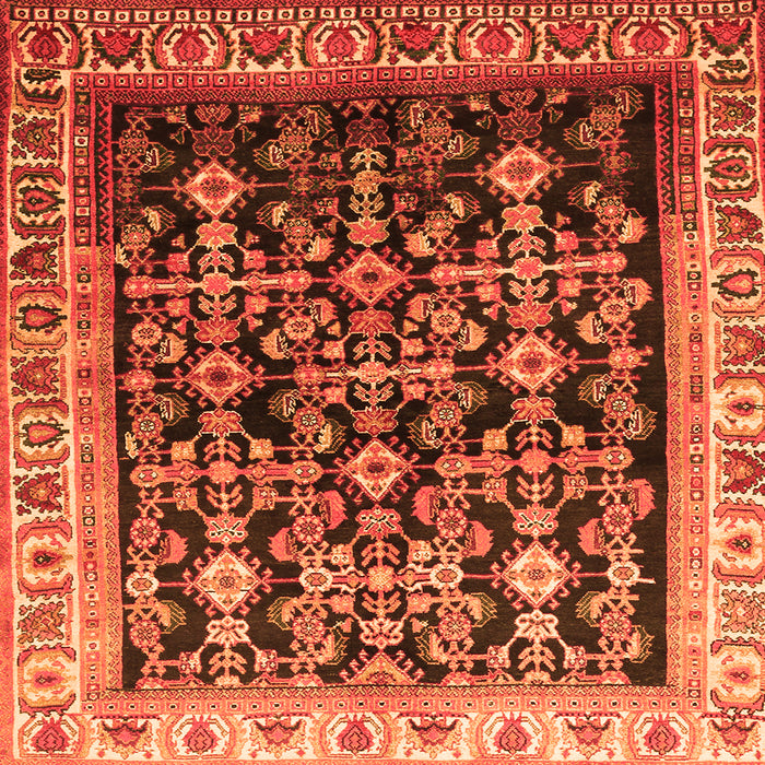 Serging Thickness of Persian Orange Traditional Rug, tr823org