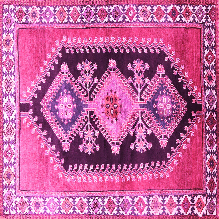 Square Persian Pink Traditional Rug, tr824pnk