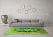 Machine Washable Persian Green Traditional Area Rugs in a Living Room,, wshtr824grn