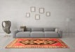 Machine Washable Persian Orange Traditional Area Rugs in a Living Room, wshtr824org