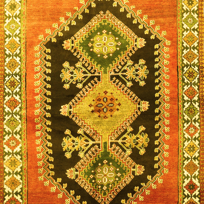 Machine Washable Persian Yellow Traditional Rug, wshtr824yw