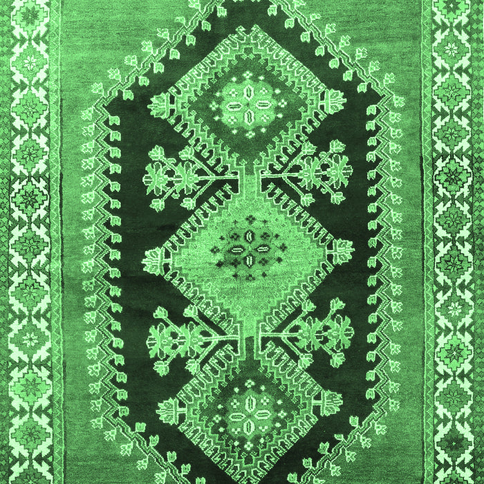 Machine Washable Persian Emerald Green Traditional Area Rugs, wshtr824emgrn