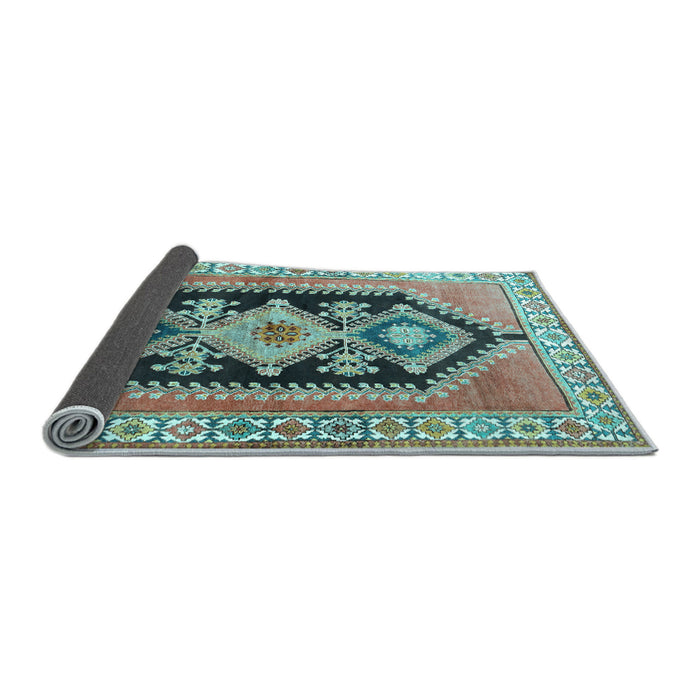 Sideview of Persian Light Blue Traditional Rug, tr824lblu
