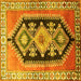 Square Persian Yellow Traditional Rug, tr824yw