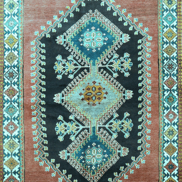 Machine Washable Persian Light Blue Traditional Rug, wshtr824lblu